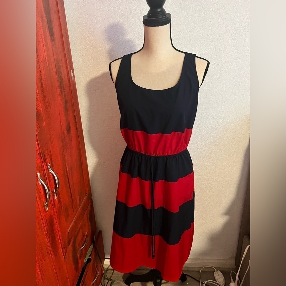 Fit and flare nautical dress